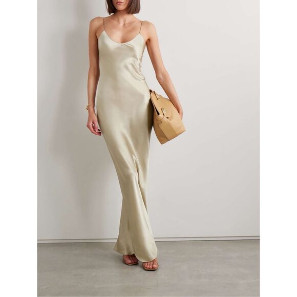 NWOT NILI LOTAN Cami silk-satin gown Sz M $595 - Picture 1 of 12